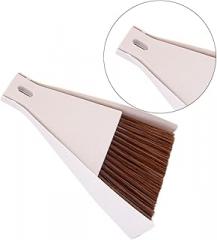 Detachable Mini Broom for Keyboard Beige Dust Brush for Desktop Window Door Grooves