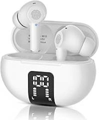 M10 Language Translator Earbuds, Two Way Real Time Translation, BT 5.3 Voice Translator Device Noise Reduction, Touch Control HiFi Stereo Translator Headphones with Digital Display
