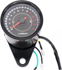 12V Universal Motorcycle Tachometer Electronic Tach Meter Speedometer Gauge L E D Backlight 13000 RPM Motorbike Tachometer Odometers