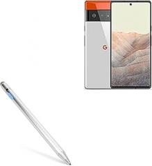 BoxWave Stylus Pen Compatible with Google Pixel 6 Pro - AccuPoint Active Stylus, Electronic Stylus with Ultra Fine Tip - Metallic Silver