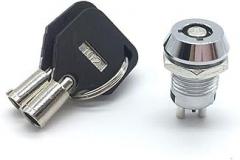 Hook-Latches 2pcs/lot 12mm Metal Key Switch 250V ON Off Locking Switch Electrical Key Rotary Switch with 2 Keys 2 Position