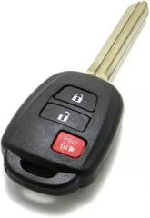 OEM Electronic 3-Button Remote Head Key Fob Compatible with 2015-2022 Toyota Tacoma (FCC ID: HYQ12BDP, P/N: 89070-04020, 89070-04040)