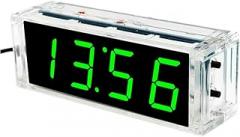 Digital Clock Kit 1 Inch LED Digital Tube 51 Microcontroller Electronic Clock DIY Parts +Shell 1Set