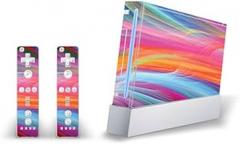 Mightyskins Skin Decal Skin Compatible with Nintendo Wii Console + Two Wiimote Controllers Sticker- Rainbow Wave