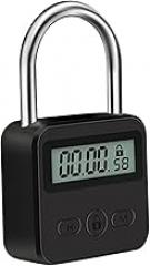 HAKUNA Metal Timer Lock - 99 Hours Max Timing, USB Rechargeable Timer Padlock with LCD Display, Multi-Function Electronic Time Lock for Self-Discipline (Black)