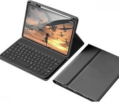 Keyboard Case for iPad Mini A17 Pro 2024/ iPad Mini 6th Generation Case with Magnetic Detachable Keyboard, iPad Mini 7 Mini 6 Candy Color Round Key Keyboard Cover,Black