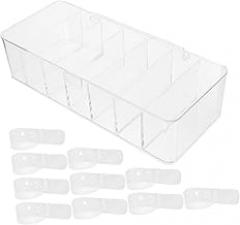 Cable Storage Box Cover Electronics Organizer Bin for Cords Power Straps Management and Desktop Accessories Storage Multiple Compartments for Easy Access