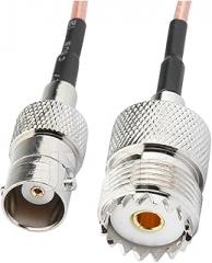 JXRIF C0innector BNC Male to UIHF PL259 Male SO239 Female Plug Jumper Pigtail RG316 Coaxial Cable New 2026 High for Reliable Electronic Component, Precision, Stable Performance