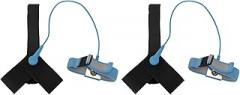 2 Pcs Anti Static Heel Grounder Straps Reversible Design Adjustable ESD Elastic Sole Grounder Electronic Discharge Band for Lab or Production, Rubber and Nylon Material