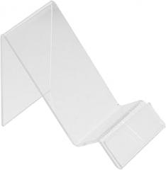 DOITOOL 5pcs Transparent Acrylic Phone Display Stand Racks for Lightweight Mobile Device Holders Tag Slots for Easy Labeling