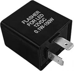 2 Pin 12V Electronic Flasher Relay for LED Turn Signals Compatible with Motorcycle Car SUV Fixes Hyper Flash Hazard Warning Lights Universal Direct Replacement