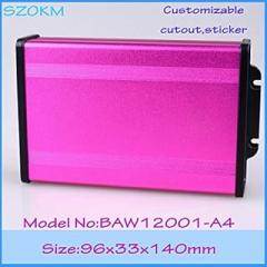 Gimax 4 pcs/lot Project Box Aluminum Electronic Enclosure 96x33x140 mm