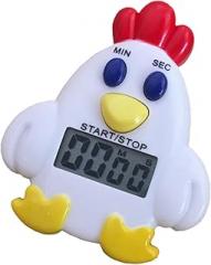OUNONA Chicken Electronic Countdown Timer for Kitchen 60-Minute Baking Timer with Battery Adorable Reminder Device for Students and Home Cooking