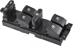 Electric Window Button for SEAT for Leon for Toledo for Passat B5/B5.5 for Golf for Jetta MK4 1J4959857A Master Electronic Power Window Control Switch Button Window Lifter Switch(Window Logo)