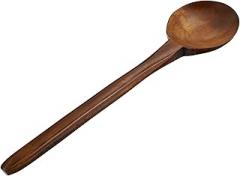 Milisten Wooden Kitchen Spoon Small Teak Wood Ladle Cooking Utensil Non-painted Food-grade Serving Spoon for Cooking and Soup