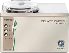 NEMOX 0036791250 Gelato Chef 5L Automatic I-GREEN For Home and Small Business, Storage Function with Electronic Density Control, Stainless Steel Mixing Paddle with Removable Scrapers