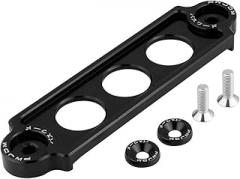 Car Battery Bracket, Adjustable Battery Hold Down Car Racing Battery Tie Down Hold Bracket Lock Aluminum Alloy Anodized/CRX 1988-2000 (Black)