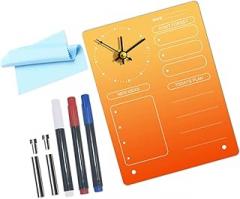 Alipis Acrylic Memo Board with Schedule Planner Tabletop Dry Erase Board for Daily Planning Non-Electric Office and Home Use Decorative Writable Whiteboard