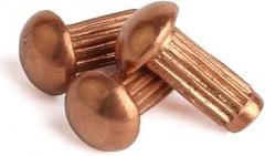 (100pcs) Purple Copper Knurled Rivets, M2x4mm, Suitable for Electronic Assembly etc.