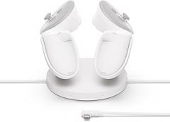 Meta Quest Compact Charging Dock — Works with Meta Quest 3/3S — Extended Headset Charging Cable — Wireless Charging for Touch Plus Controllers