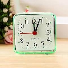 Cute Student Alarm Clock Analog Alarm Clock Square Bedside Compact Clock Desktop Decor Clock Student Bedroom Electronic Alarm Clock