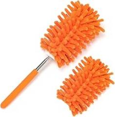 Microfiber Duster for Cleaning, Hand Washable Dusters with 1pcs Replaceable Microfiber Head, Extendable Pole, Detachable Cleaning Supplies for Office, Car, Window, Furniture, Ceiling Fan