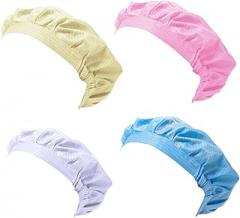 4pcs Static-Resistant Chef Hat Cap for Electronics Factory Food Industry Washable and Reusable Work Cap