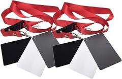 Lurrose 2pcs Black Photography Card Lanyard Exposure Checker for Accurate Digital Photography Video Use