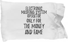 EzGift Funny Electronic Masking System Operator Pillowcase Only for The Money and Fame Office Gift Coworker Gag Pillow Cover Case 20x30