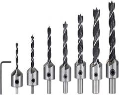 Countersink Drill Bit 3mm-6mm HSS Set Reamer Woodworking Chamfer Drill Counterbore Hole Cutter Screw Hole Drill