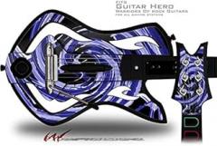 Alecias Swirl 02 Blue Decal Style Skin - fits Warriors Of Rock Guitar Hero Guitar (GUITAR NOT INCLUDED)