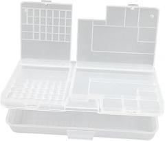 Electronic Component Storage Box with 24 Compartments, Small Parts Organizer Tool Box for DIY Hardware (Acrylic)- Style B