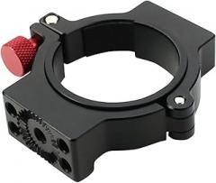 Ring Clamp Adapter with 1/4 3/8 Screw Hole for Zhiyun Crane 2 Gimbal, Applied to Video Microphone, LED Spotlight, Monitor