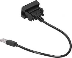 Tbest Car USB Extension Charger Adapter Premium Flexible ABS Material Portable Cable Socket Power Outlet for Center Console Dashboard Electronics Accessory