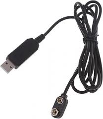 USB to 9V DC Power Adapter Cable - Replacement for 6F22/1604A Batteries, Compatible with Multimeters, Pedals, LED Lights & Electronics, 5V/9V Converter with Short Circuit Protection