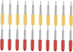 BESPORTBLE 25-Piece Cutting Plotter Blades Set 30/45/60 Degree Engraving Knife Accessories for Computer Lettering and Crafting Random Color