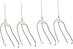 4Pcs Adjustable Electrical Pull Chain Switch for Ceiling Control Copper Material Versatile Zipper Switch for Fans and Chandeliers