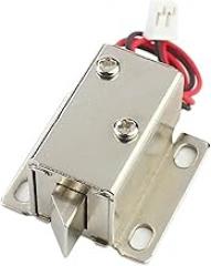 Small Solenoid Valve Lock 12V electromagnetic Lock Latch Tongue Electric Control Lock Back-Pull Micro Electronic Lock Drawer Locker Lock(12V Regular Model Facing Left)