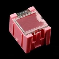 5pcs SMT Storage Boxes Electronic Components Mini Storage Case SMT SMD Assortment Box Container with Lids (pink)