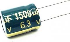 5pcs 6.3V 1500UF 10 * 13 Low ESR/Impedance high Frequency Aluminum electrolytic Capacitor 1500UF 6.3V