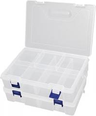 Detachable 8 Tool Organizers Grid 2 Layers Screws Electronic Parts Storage Box Tool Boxes 2 Pcs