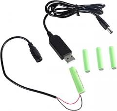 125cm USB 5V2A to 6V Converter Cable Battery Elimination Cord for 3A Battery Replacement in Various Electronic Gadgets