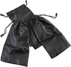 12pcs Eyeglasses Storage Pouch Sunglass Organizer Bag Drawstring Closure for Jewelry Electronics and Valuables Black Microfiber Travel Case