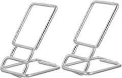 Angoily 2pcs Stainless Steel Watch Display Stand Jewelry Bracelet Rack Tabletop Holder for Selling