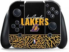 Skinit Decal Gaming Skin Compatible with Nintendo Switch Joy Con Controller - Officially Licensed NBA Los Angeles Lakers Elephant Print Design