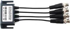 Easy Installation Twisted Transmitter 4Port BNC Signals Boosters for Enhances CCTV Coverage CVBS
