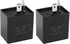 uxcell 2pcs 12V 2 Terminals Turn Signal Light Electronic Flasher Relay for Motorcycle