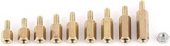 Keenso 360pcs M2.5 Brass Standoff and Stainless Steel Hex Nuts Kit Long Service Life for Electronic Equipment