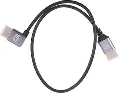 COHEALI 8k High Speed Male to Male Video Cable 0.5m Left Angled Connector for Computer Display Screen Electronics Accessory