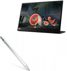 BoxWave Stylus Pen Compatible with Lenovo ThinkVision M14t - AccuPoint Active Stylus, Electronic Stylus with Ultra Fine Tip - Metallic Silver